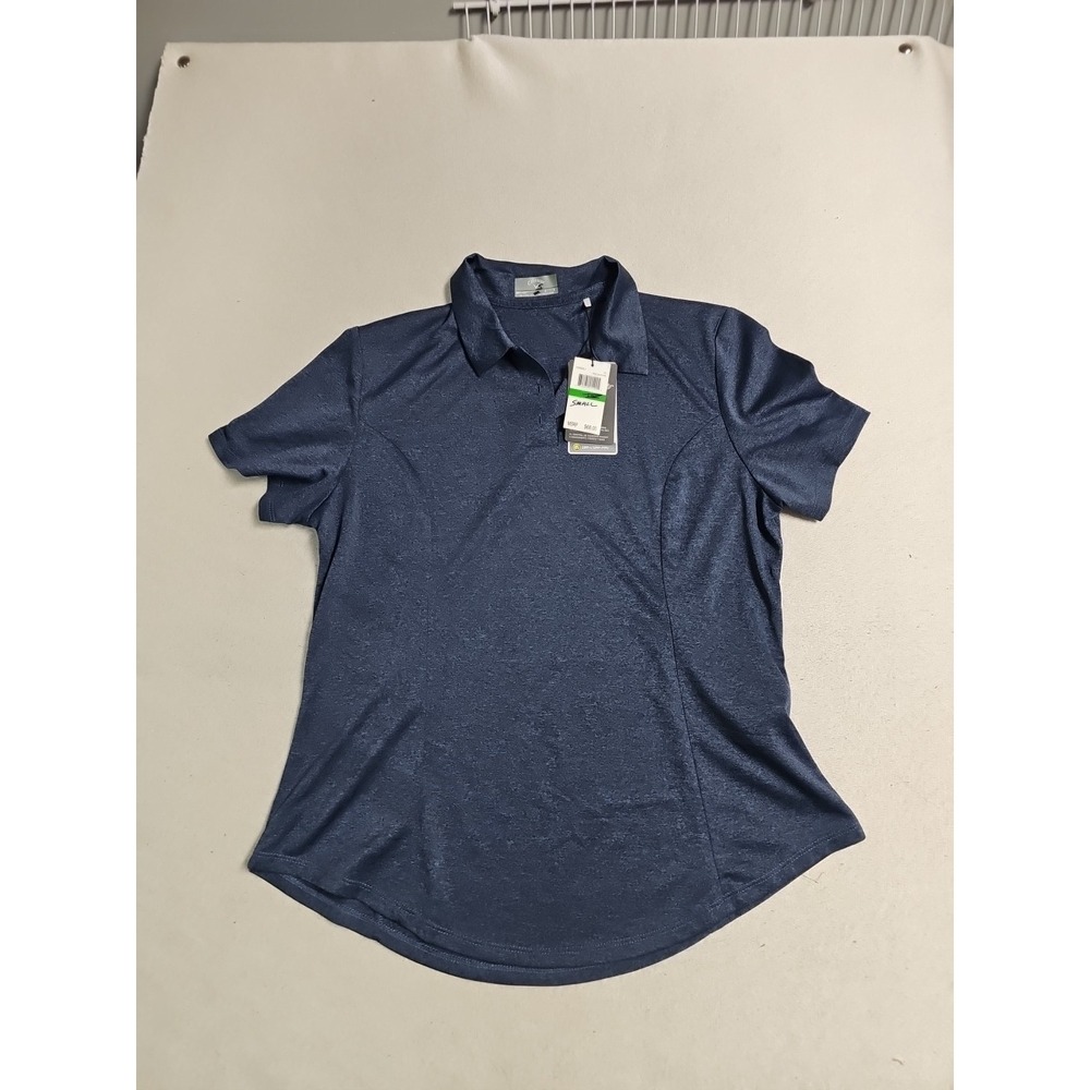 Callaway Women's Navy Blue Short Sleeve Button Down Polo